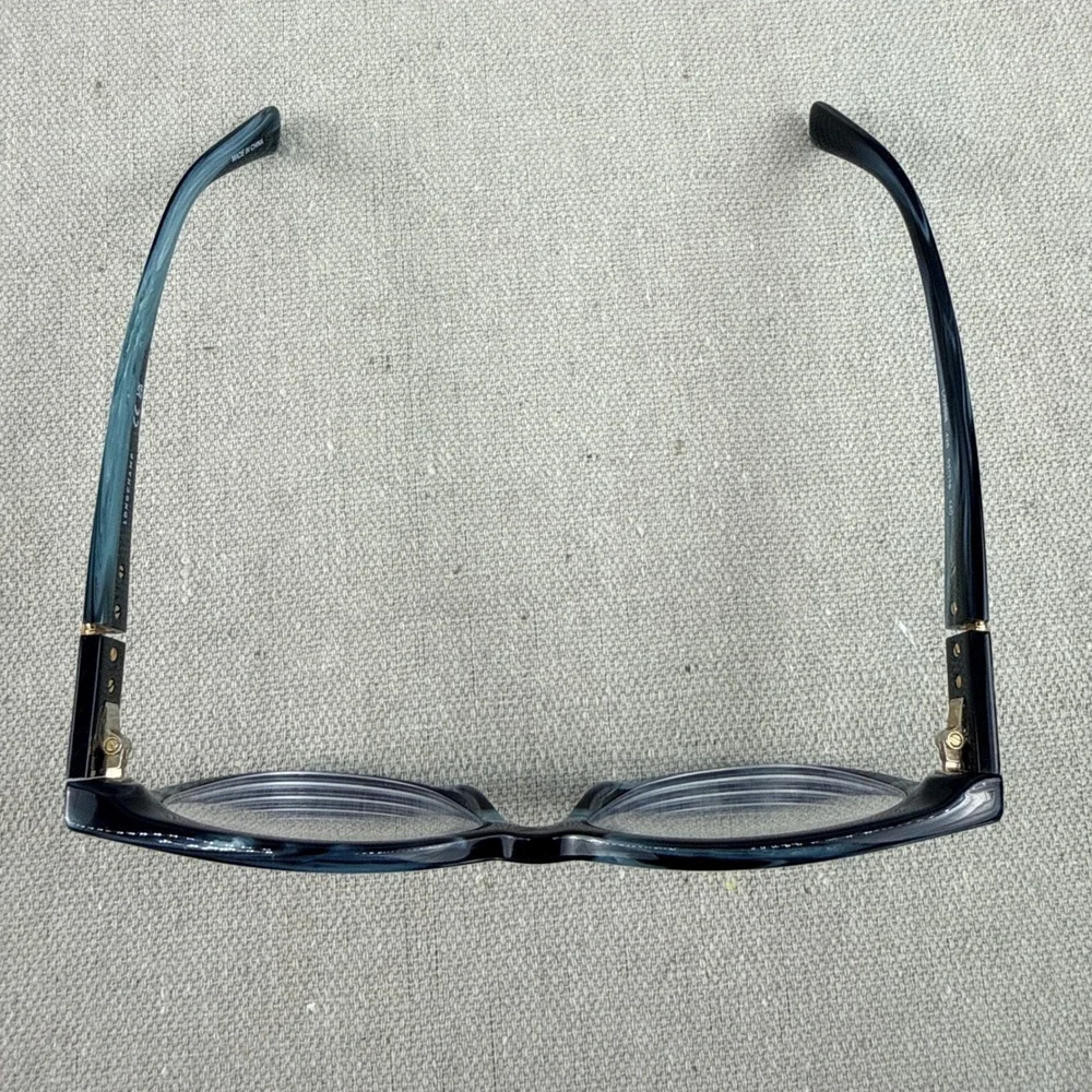 Longchamp‎ Womens LO2698 426 Blue Marble Cat Eye Eyeglasses Frames 53-16-140